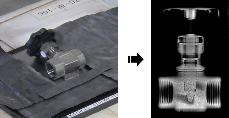 デジタル式X線撮影で撮影した対象物